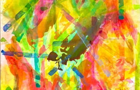 Alice Voglino, Orchidee#01, 2025, colori acrilici cere acquarellabili su tela, cm 100×70